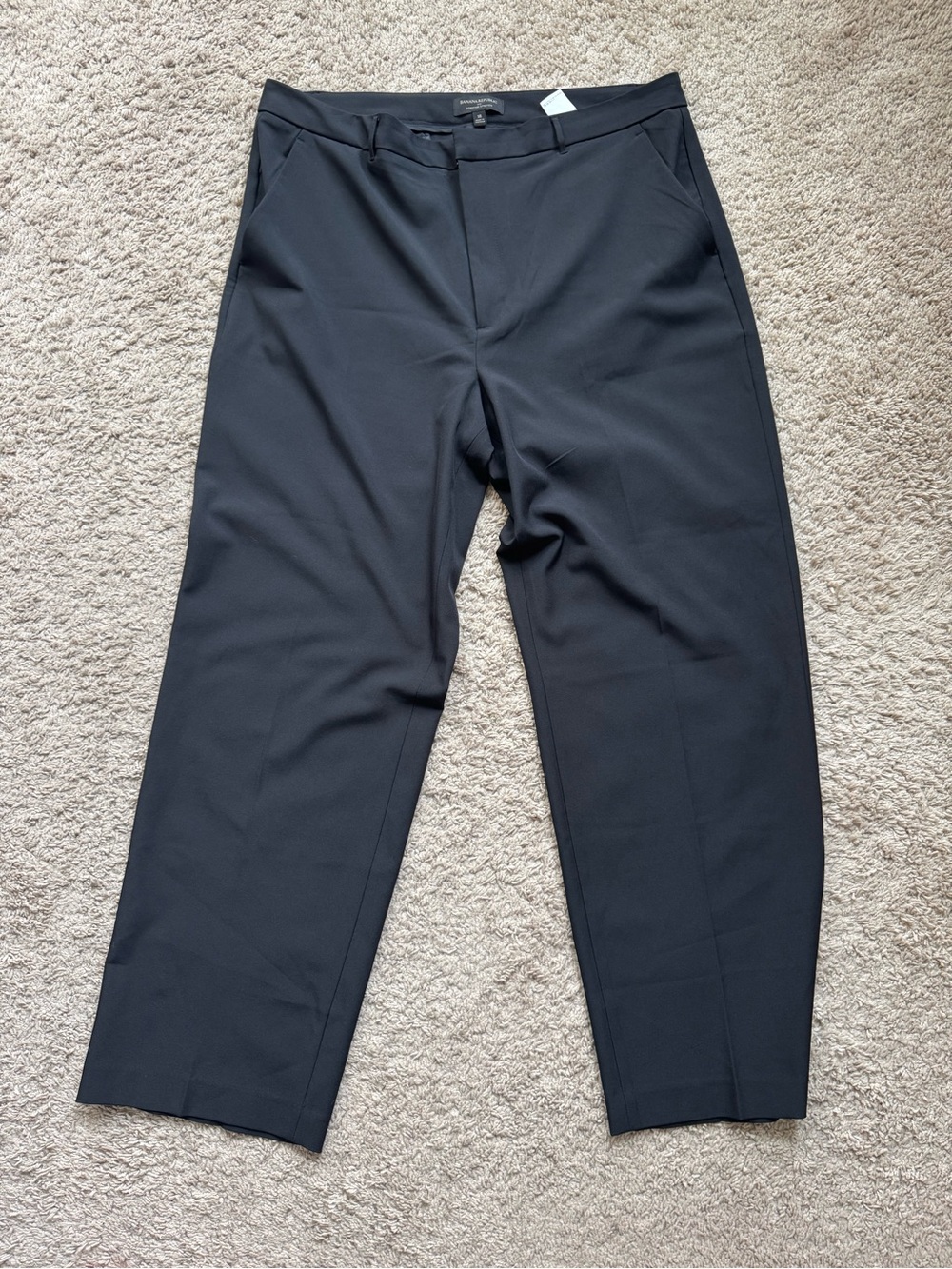 Banana Republic Black Straight-Leg Dress Pants